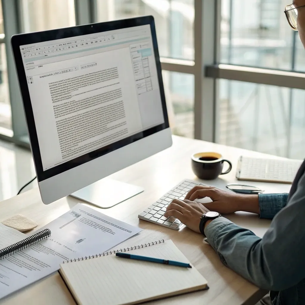 Professional copywriting service illustration